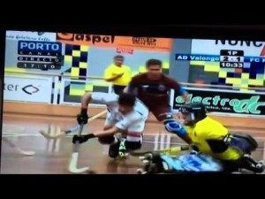 H&oacute;quei em Patins: Torneio de Valongo. Valongo - Porto. Golo de Jo&atilde;o Almeida