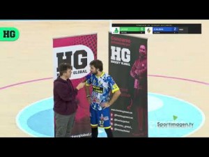 Entrevista con el jugador del Caldes &Aacute;lvaro Borja Gim&eacute;nez al t&eacute;rmino del partido contra el Liceo