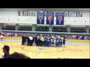 Fin de partido y festejos.FC Porto Decacampe&atilde;o